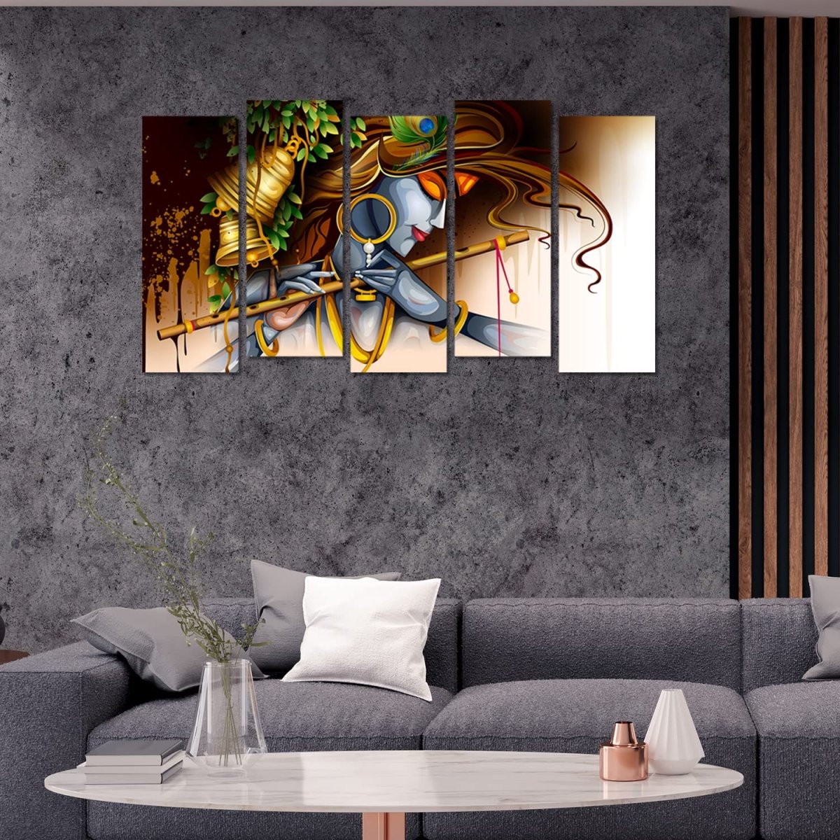 Metalkart Special Mohan's Melody Wall Painting (Set of 5)