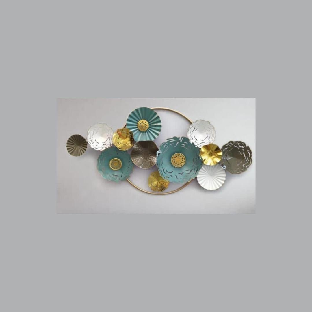 Metalkart Special Multicolor Circular Wall Art (48 x 23 Inches)