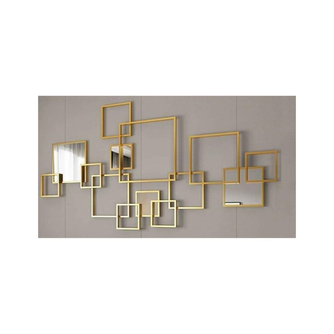Metalkart Special Multiple Golden Frames wall art (48 x 24 Inches)