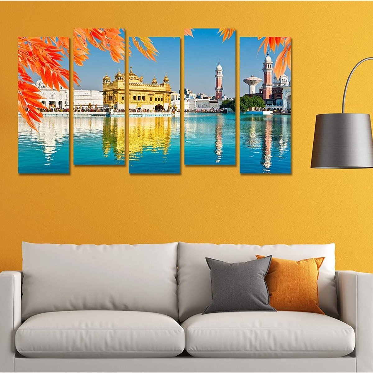Metalkart Special Panca Amrit Vela Wall Painting (Set of 5)