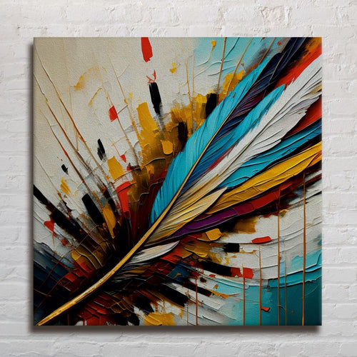 Metalkart Special Phoenix's Echo Wall Painting (36 x 36 Inches)