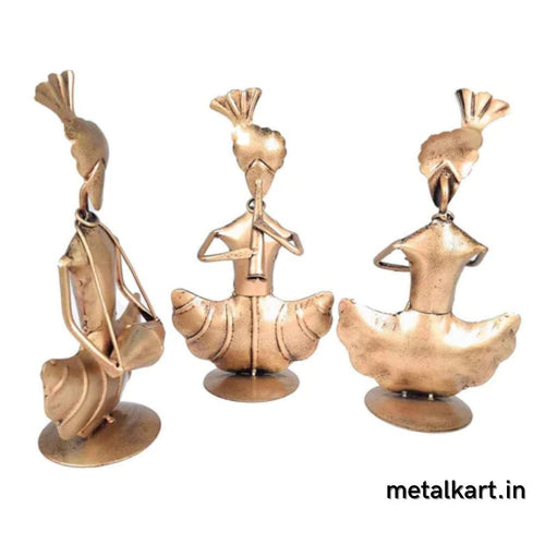 Metalkart Special Punjabi Celebration in Traditional Attire Set of 3 (13*3*7.5 Inches approx)