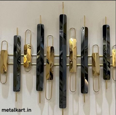 Metalkart Special Radiant Alchemy: A Symphony of Black and Gold (59 x 22 Inches)