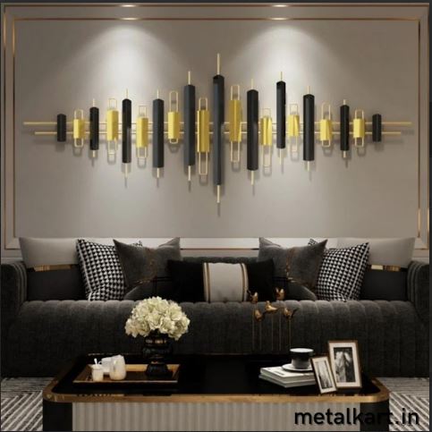 Metalkart Special Radiant Alchemy: A Symphony of Black and Gold (59 x 22 Inches)