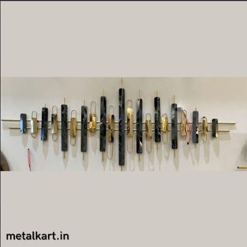 Metalkart Special Radiant Alchemy: A Symphony of Black and Gold (59 x 22 Inches)