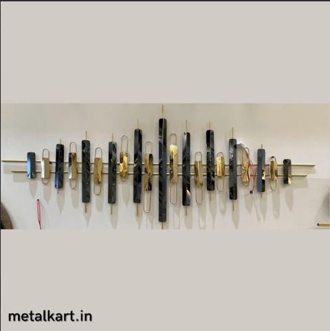 Metalkart Special Radiant Alchemy: A Symphony of Black and Gold (59 x 22 Inches)