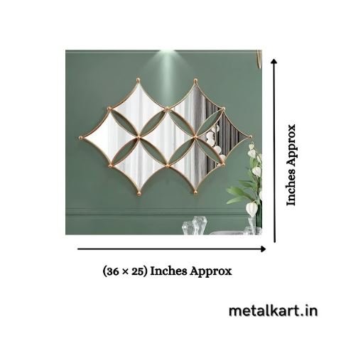 Metalkart Special Rhombus Diamond Wall Mirror (36 x 25 Inches)
