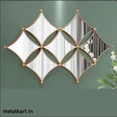 Metalkart Special Rhombus Diamond Wall Mirror (36 x 25 Inches)