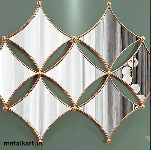 Metalkart Special Rhombus Diamond Wall Mirror (36 x 25 Inches)