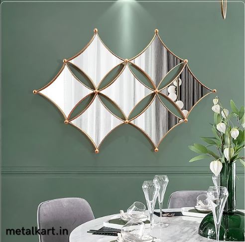 Metalkart Special Rhombus Diamond Wall Mirror (36 x 25 Inches)
