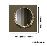 Thumbnail for Metalkart Special Simple Leafy Wall Mirror (24 x 24 Inches)
