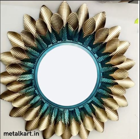 Metalkart Special Sunburst Halo Blossom Mirror (30 x 30 Inches)