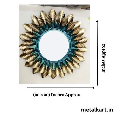 Metalkart Special Sunburst Halo Blossom Mirror (30 x 30 Inches)