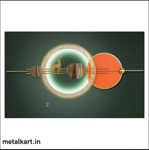 Metalkart Special The Deer at the Crossroads Wall Art (60 x 24.5 Inches)