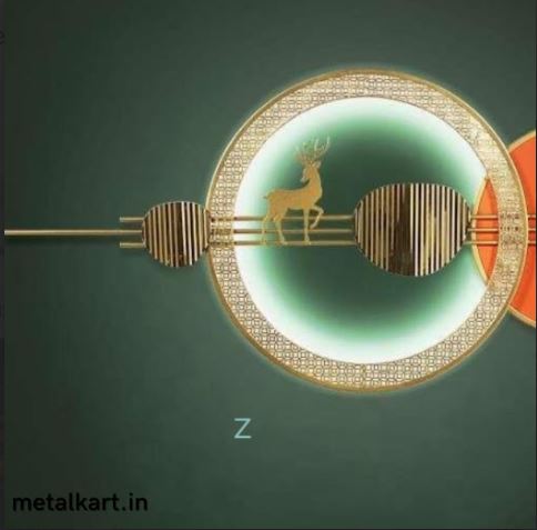 Metalkart Special The Deer at the Crossroads Wall Art (60 x 24.5 Inches)