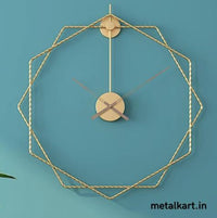 Thumbnail for Metalkart Special The Gilded Hexagon Wall Clock (Dia 24 Inches)