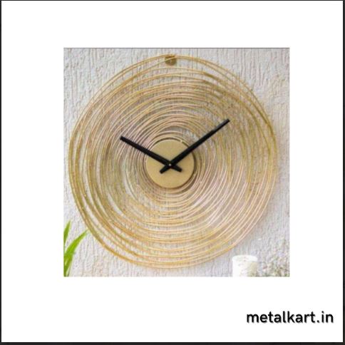 Metalkart Special The Gilded Jalebi Clock (Dia 24 Inches)