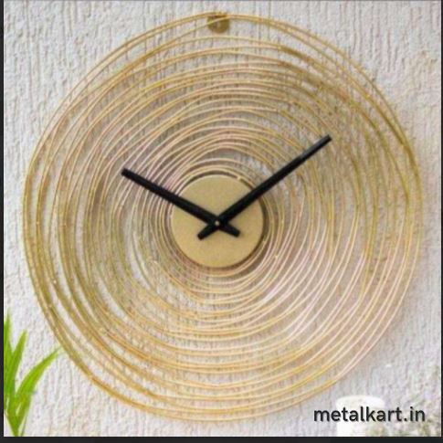 Metalkart Special The Gilded Jalebi Clock (Dia 24 Inches)