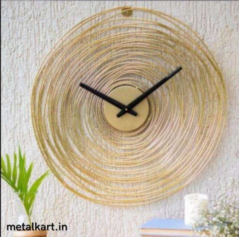 Metalkart Special The Gilded Jalebi Clock (Dia 24 Inches)