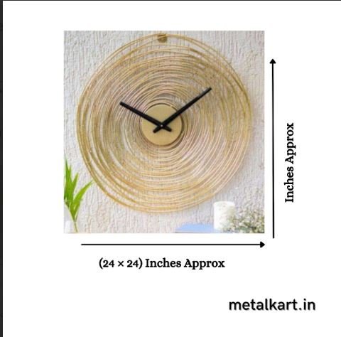 Metalkart Special The Gilded Jalebi Clock (Dia 24 Inches)