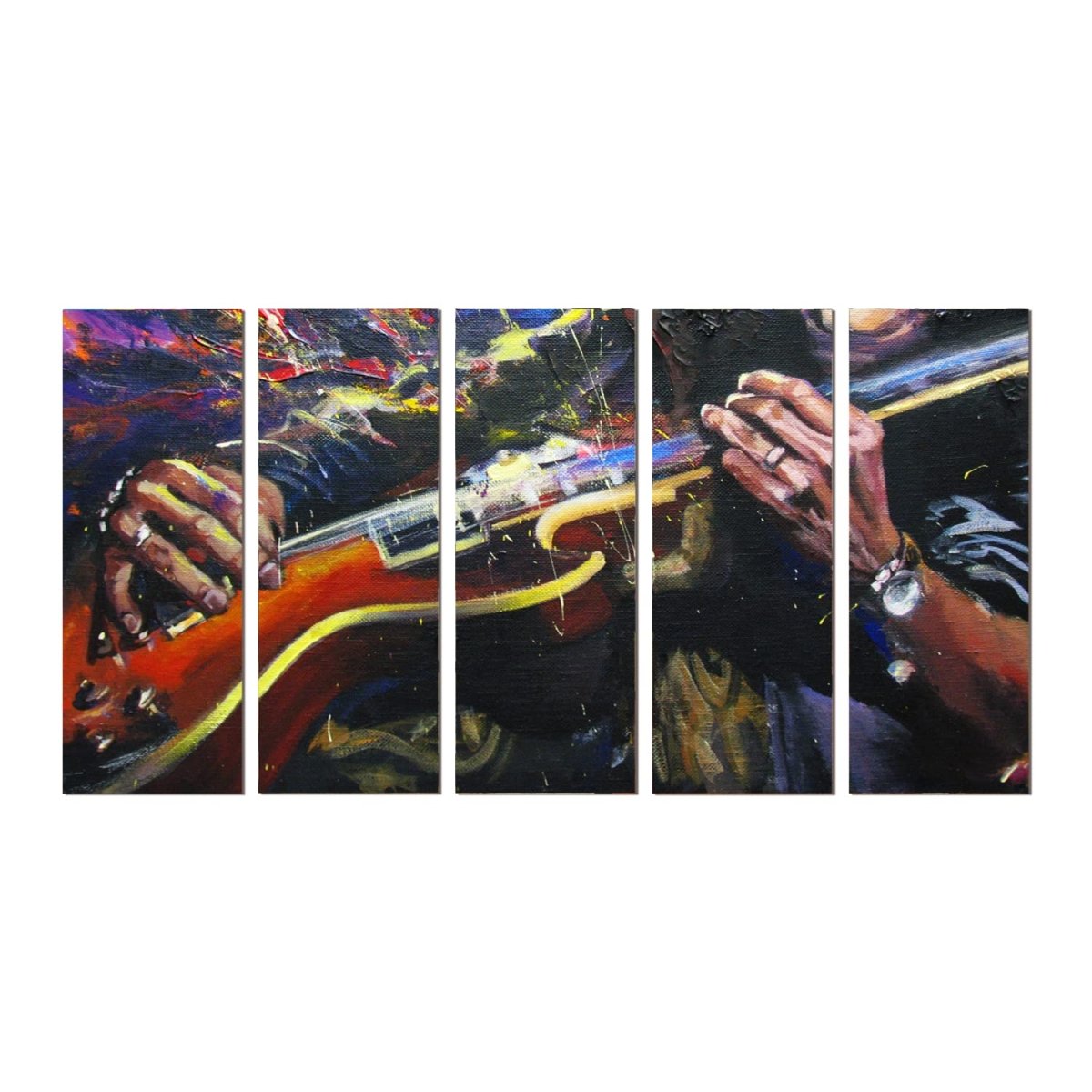 Metalkart Special The Hand of Harmony Wall Painting (Set of 5)