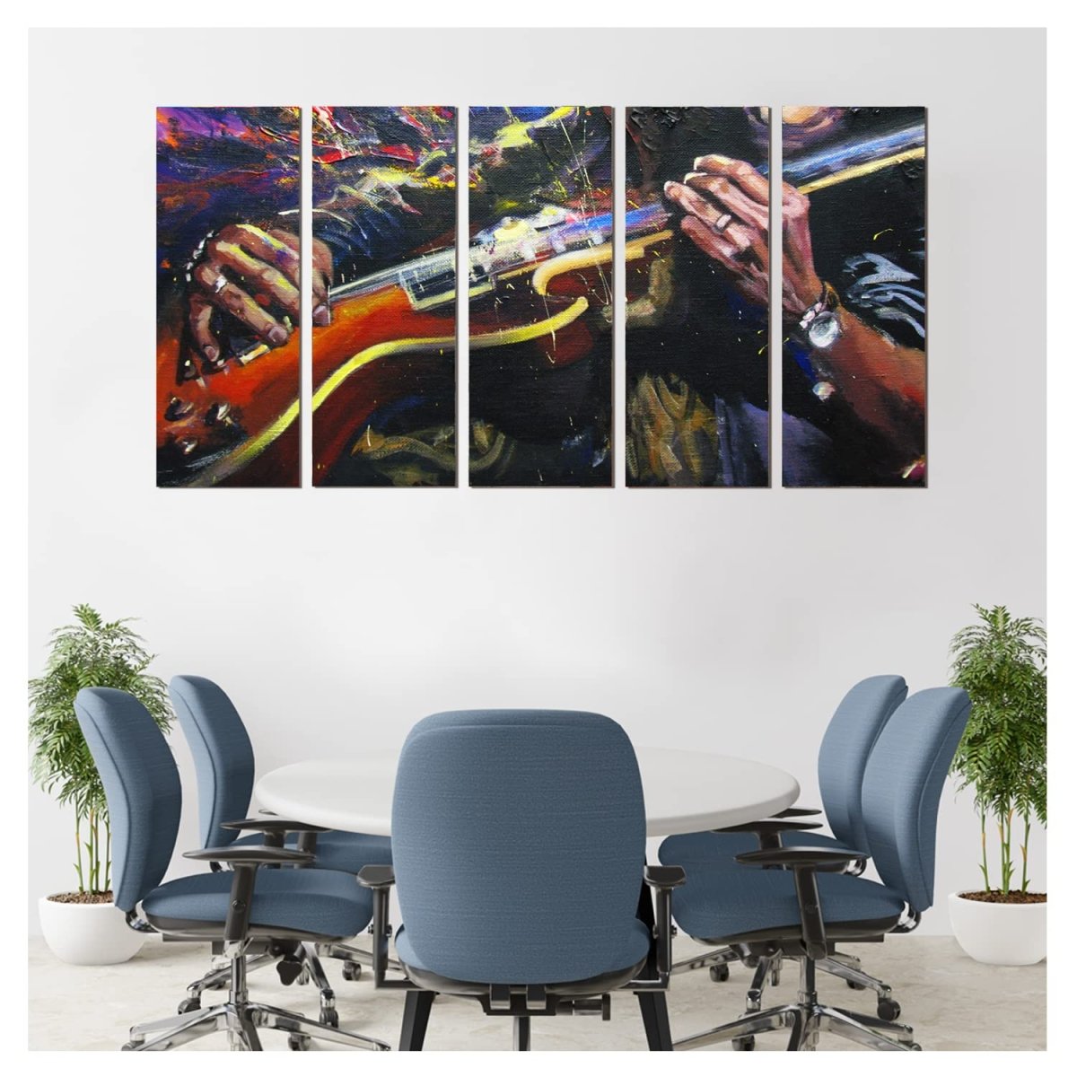 Metalkart Special The Hand of Harmony Wall Painting (Set of 5)