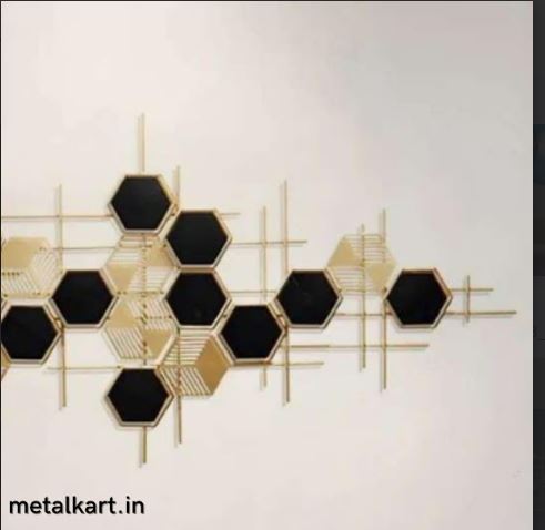 Metalkart Special The Honeycomb Halo Wall Design (52.5 x 23 Inches)