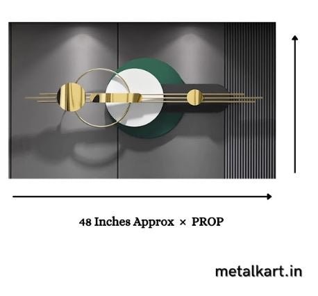 Metalkart Special Timeless Pendulum Metallic Wall Art (48 x 24 Inches)