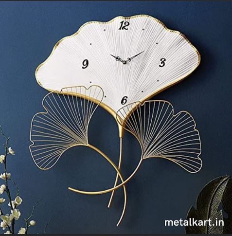 Metalkart Special Triple Ginkgo Wall Clock (23 x 30 Inches)