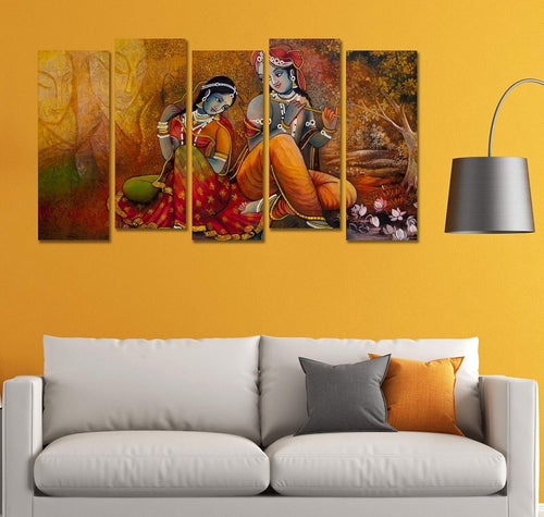 Metalkart Special Unveiling the Raas: A Five-Part Depiction Painting (Set of 5)