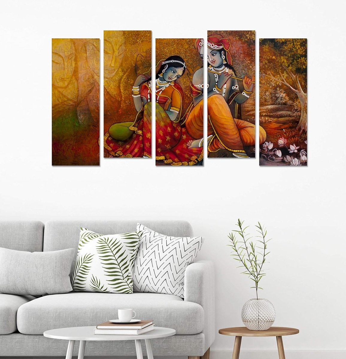 Metalkart Special Unveiling the Raas: A Five-Part Depiction Painting (Set of 5)
