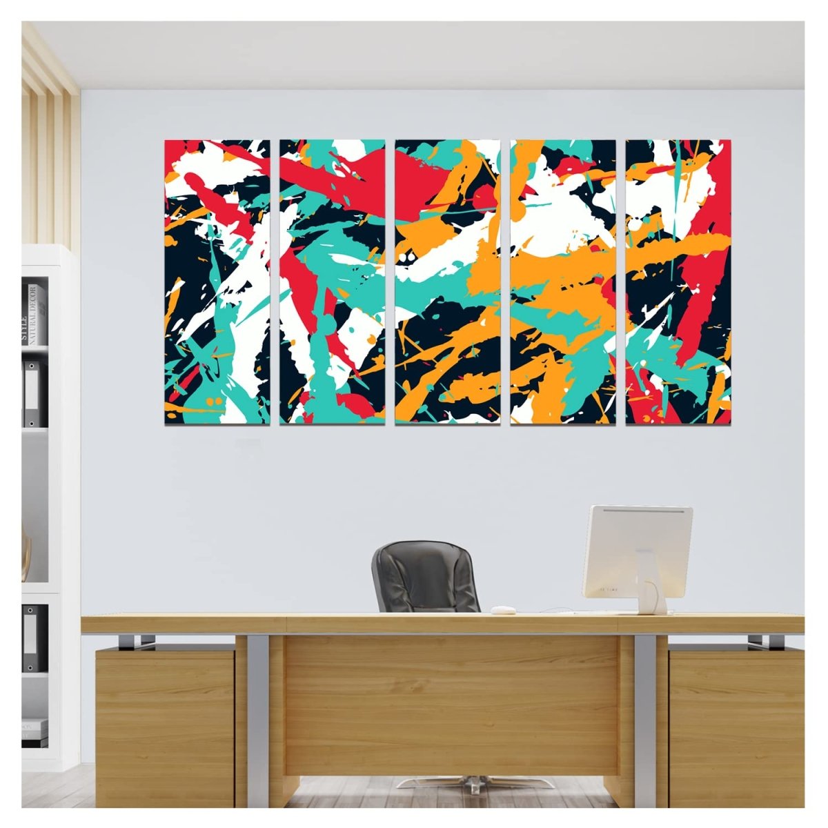 Metalkart Special Urban Pulse Wall Painting (27 x 50 Inches)