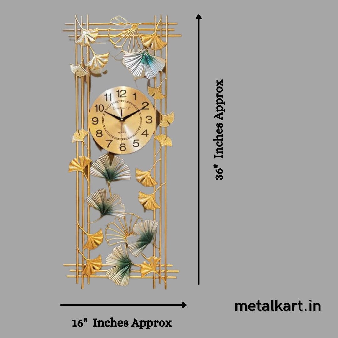 Metalkart special vertically framed stylish clock (16 x 36 Inhes)