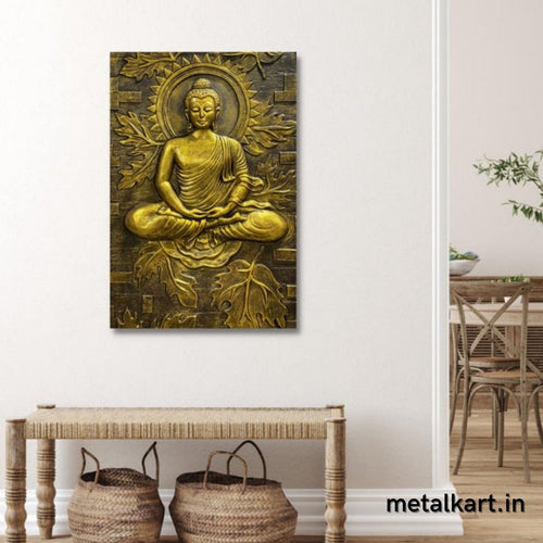 Metalkart Special Wall Mounted 3D Buddha Sculpture (36 x 24 Inches)
