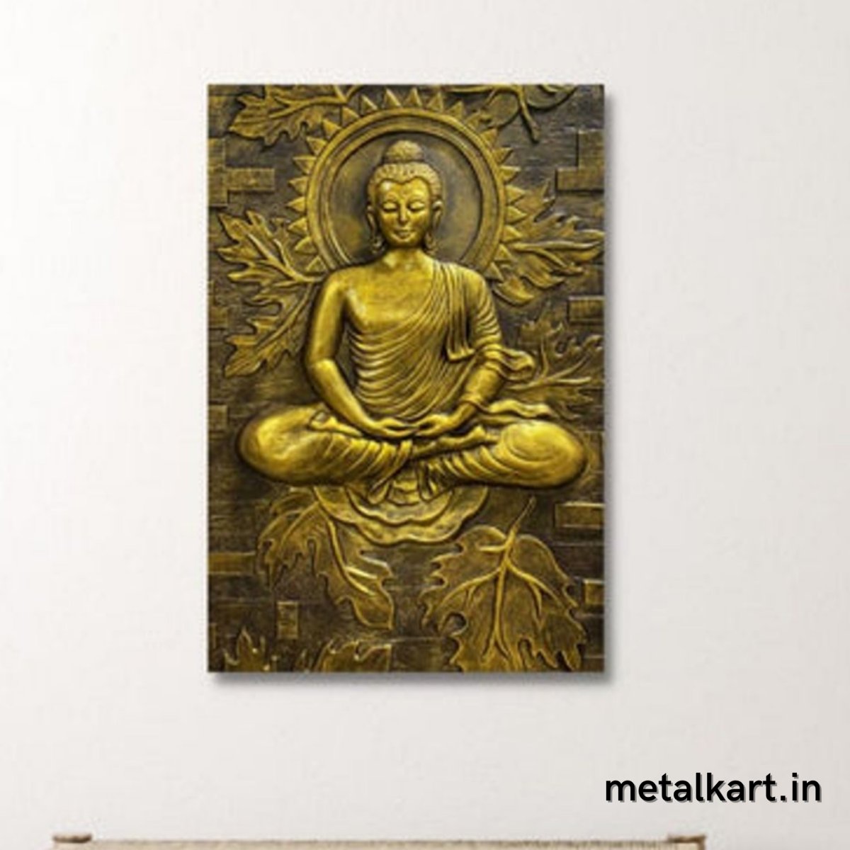Metalkart Special Wall Mounted 3D Buddha Sculpture (36 x 24 Inches)