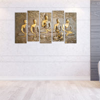 Thumbnail for Metalkart Special Whispers of Nirvana Gautam Buddha Wall Painting (Set of 5)