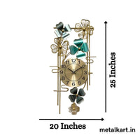 Thumbnail for Metalkart Vertical Clover Wall Clock (25 x 20 Inches)