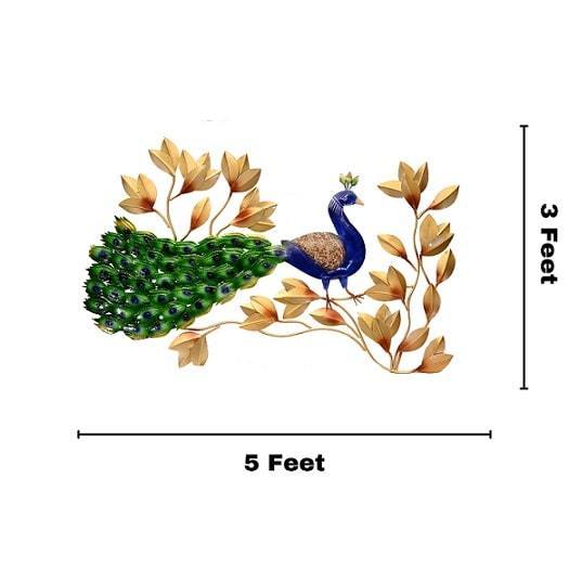 Metalkart Wall Art Mahakaya Mayur (Width 38 Inches)
