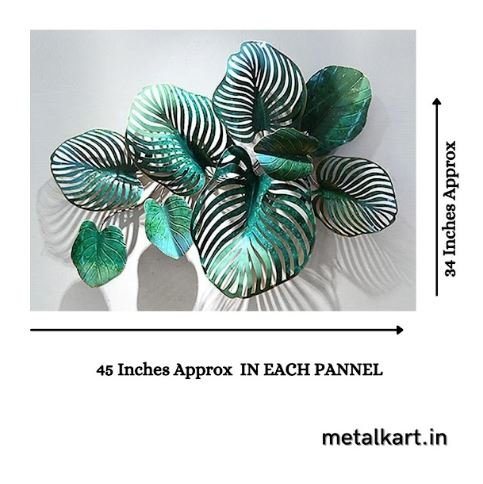 Metalkert Special Sylvan Symphony Wall Art Green Leaf (45 x 34 Inches)