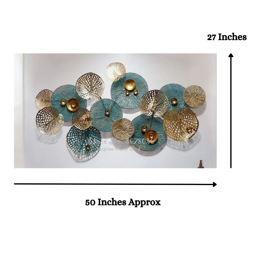 Metallic 15 circles net wall design (50 x 27 Inches)