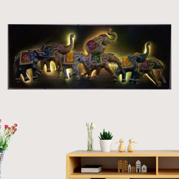 Metallic 3D Elephant (60 * 24 Inches)