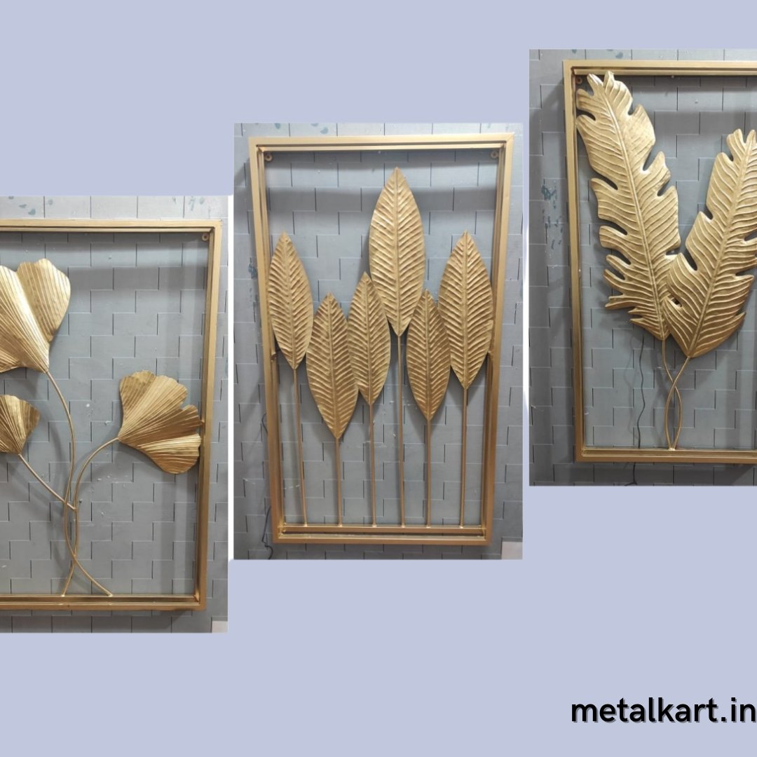 Metallic 5ft. Pannel Set of 3 framed wall art