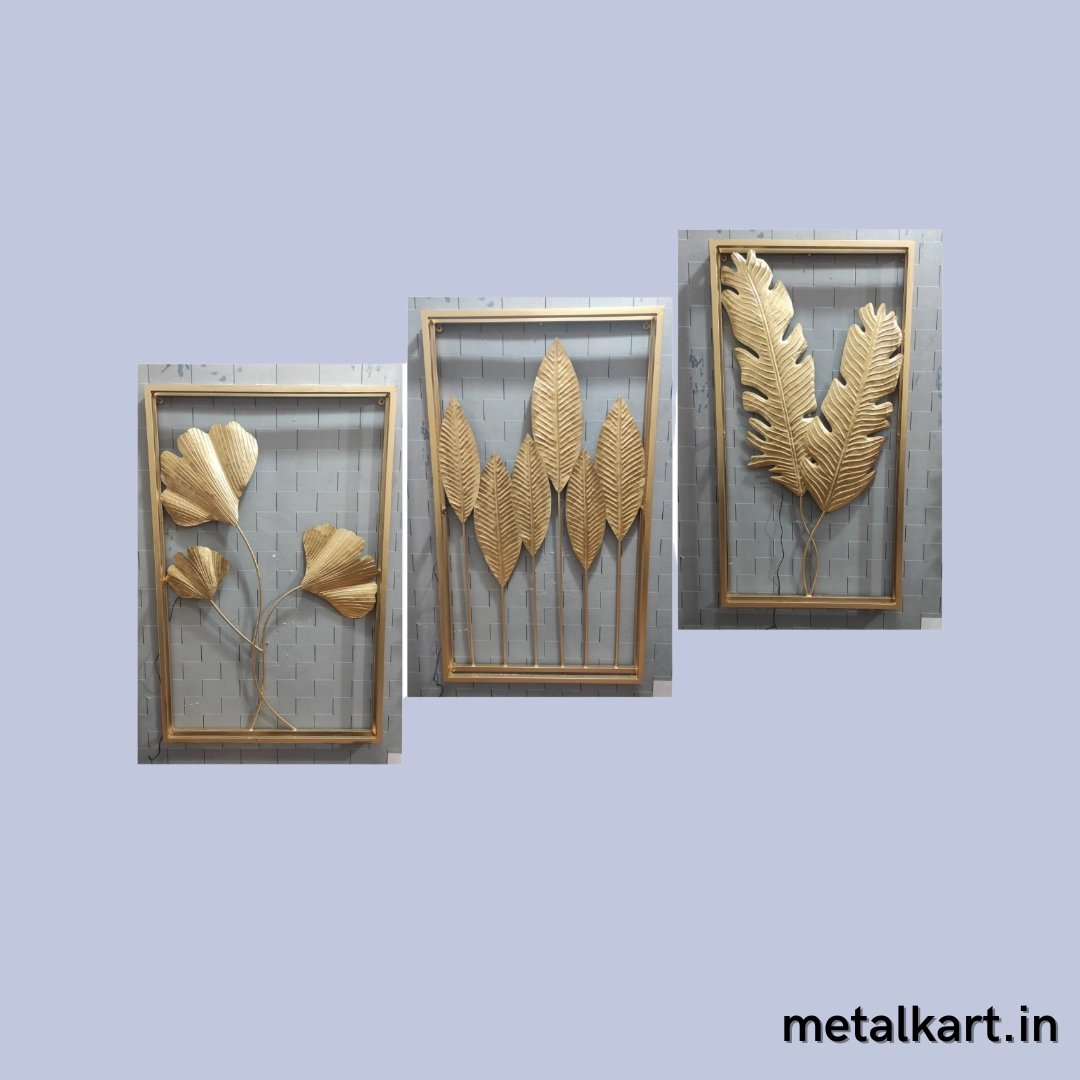 Metallic 5ft. Pannel Set of 3 framed wall art