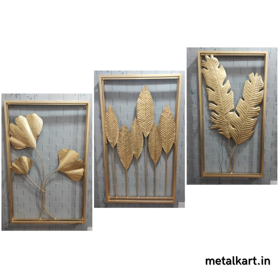 Metallic 5ft. Pannel Set of 3 framed wall art