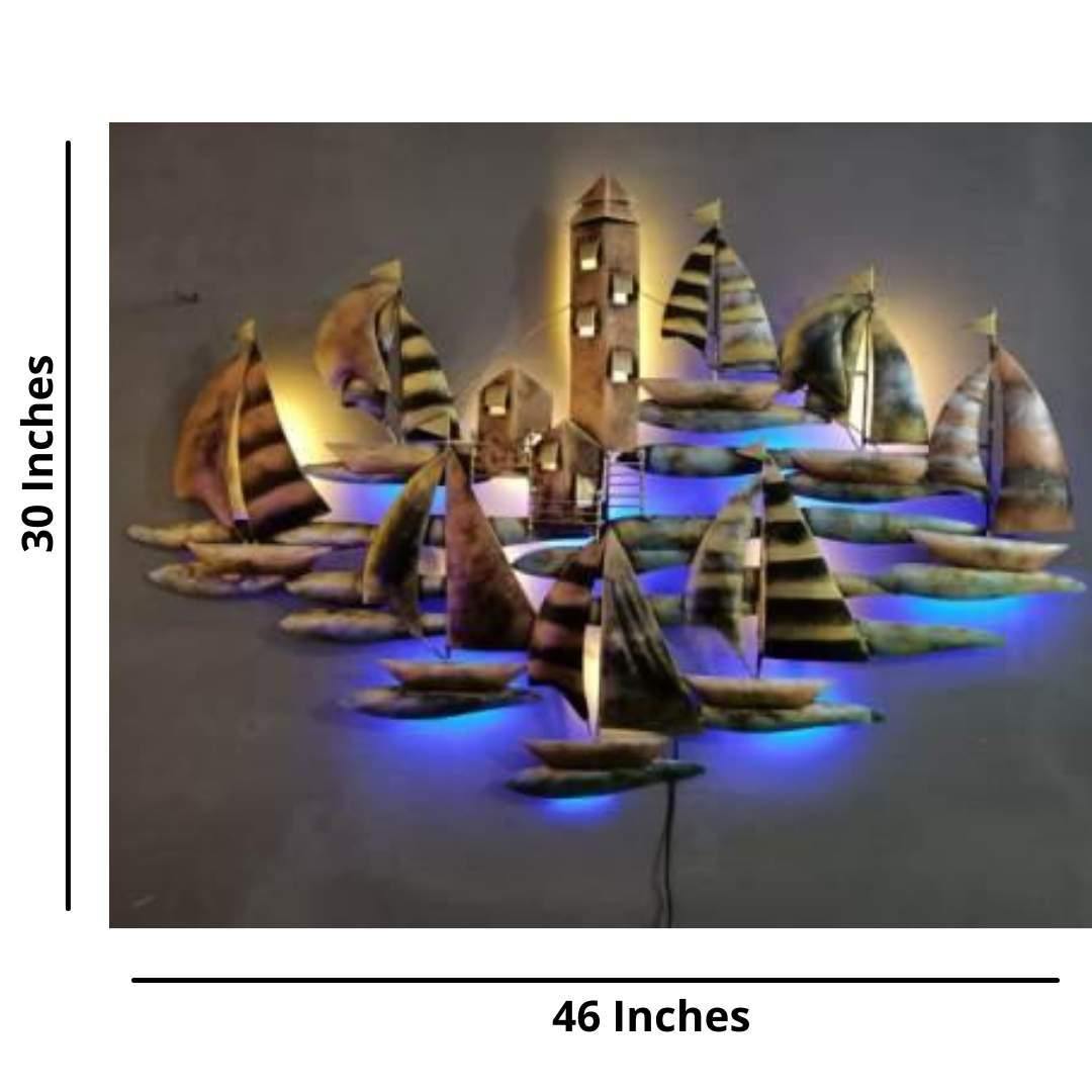 Metallic 8 Ship Tower (46 x 30 Inches)