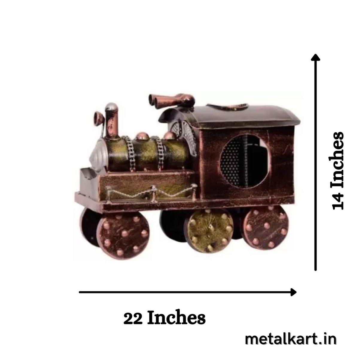 Metallic Ancient Time Train Engine for Table top (09*04*06 Inches approx)