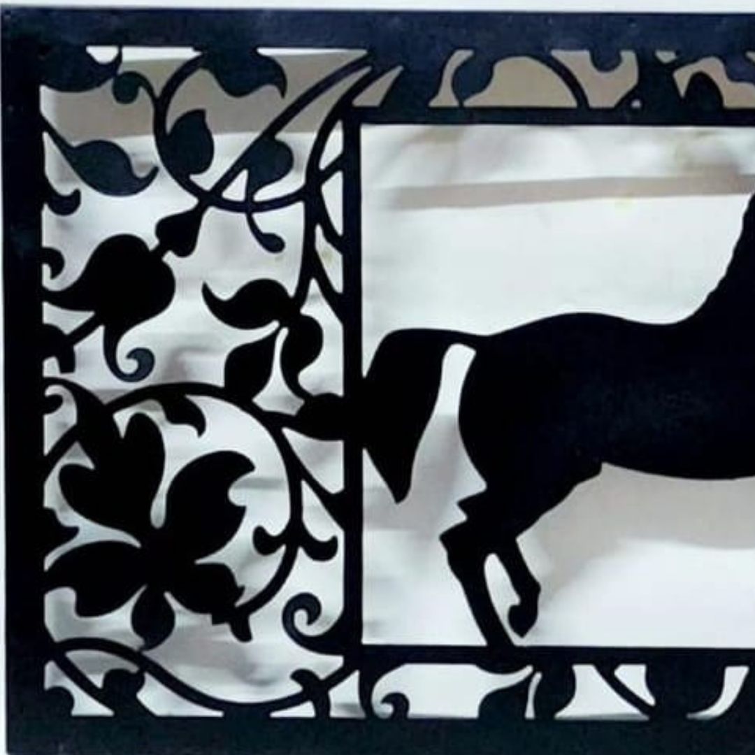 Metallic Aristrocatic Horse wall design