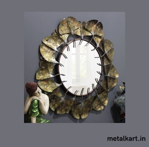 Metallic Aureate Halo Filigree Mirror (24 x 24 Inches)