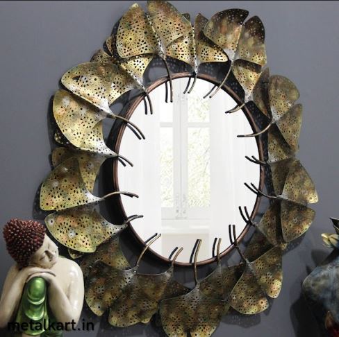 Metallic Aureate Halo Filigree Mirror (24 x 24 Inches)