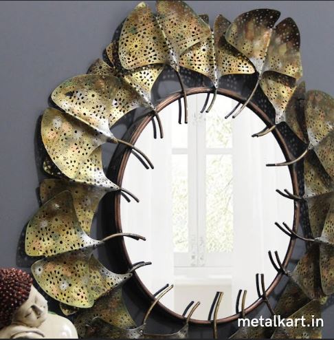 Metallic Aureate Halo Filigree Mirror (24 x 24 Inches)
